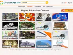 higher ed course categories
